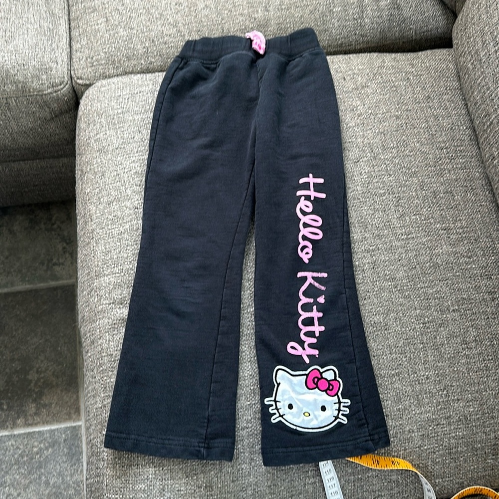 Hello Kitty Girls Black Sweatpants Size 6